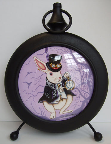Goth Rabbit In Wonderland Original by Marie Louise Wrightson-Original Art-Marie-Louise-Wrightson-The Acorn Gallery