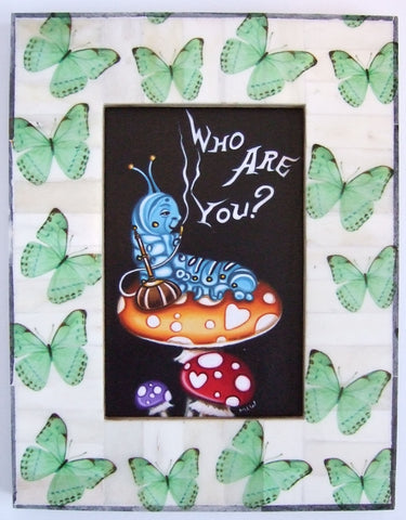 The Blue Caterpillar Original by Marie Louise Wrightson *SOLD*-Original Art-Marie-Louise-Wrightson-The Acorn Gallery
