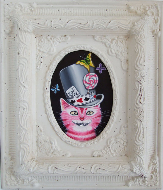 Marie Louise Wrightson The Cheshire Cat In His Hat Original - The Acorn Gallery, Pocklington