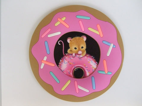 The Pink Doughnut Original by Marie Louise Wrightson *SOLD*-Original Art-Marie-Louise-Wrightson-The Acorn Gallery