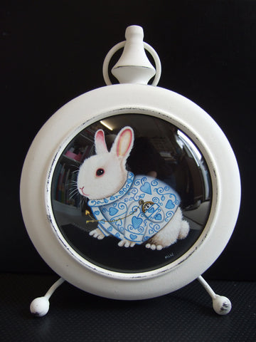 The White Rabbits Best Coat Original by Marie Louise Wrightson *SOLD*-Original Art-Marie-Louise-Wrightson-The Acorn Gallery