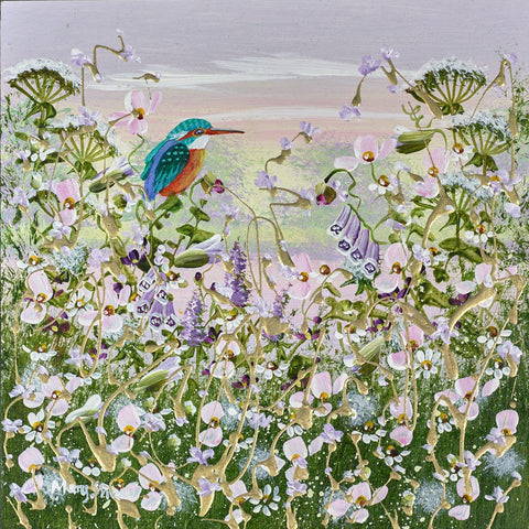 The King Fishing IV (Kingfisher) Original by Mary Shaw *SOLD*