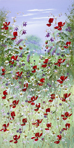 Flowers In The Meadow V Original by Mary Shaw *SOLD*