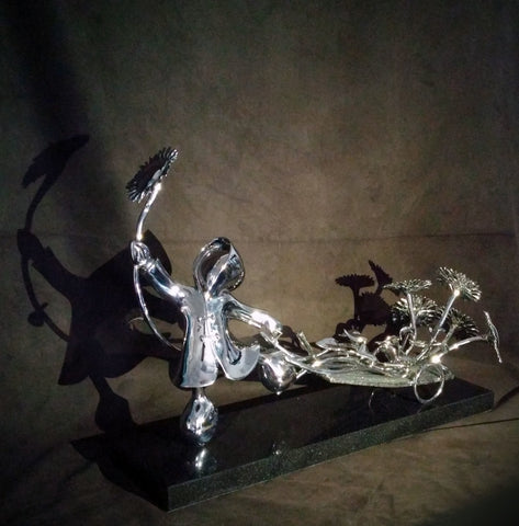 Bringer Of Sunshine Stainless Steel Sculpture by Mackenzie Thorpe