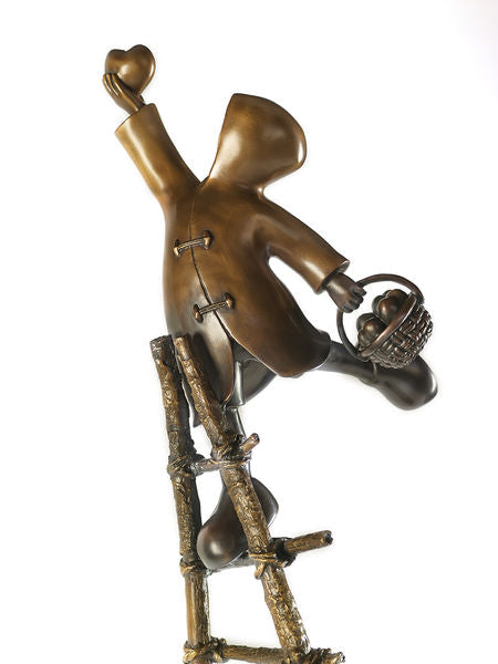 Mackenzie Thorpe Love Picker Bronze Sculpture - The Acorn Gallery, Pocklington 