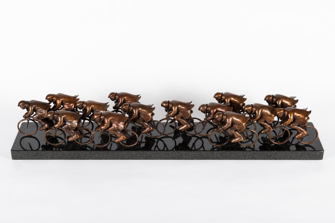 Mackenzie Thorpe The Race Bronze Sculpture - The Acorn Gallery, Pocklington