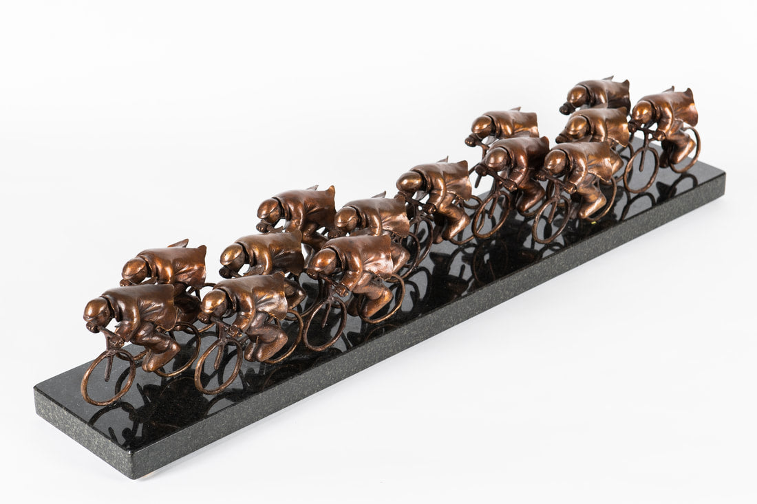 Mackenzie Thorpe The Race Bronze Sculpture - The Acorn Gallery, Pocklington