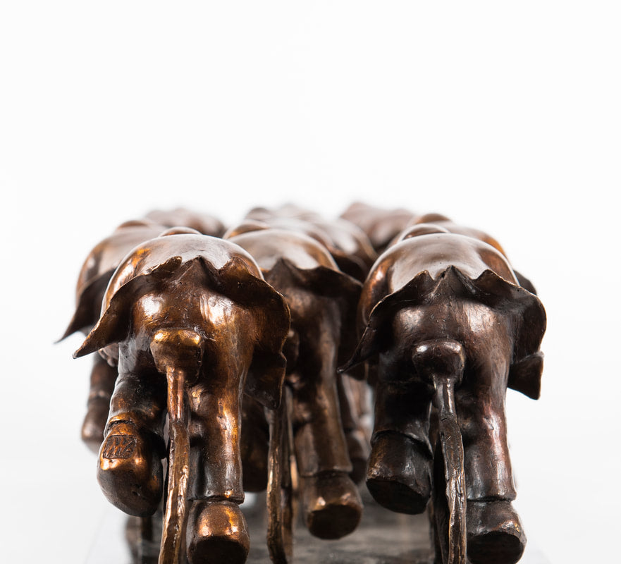 Mackenzie Thorpe The Race Bronze Sculpture - The Acorn Gallery, Pocklington