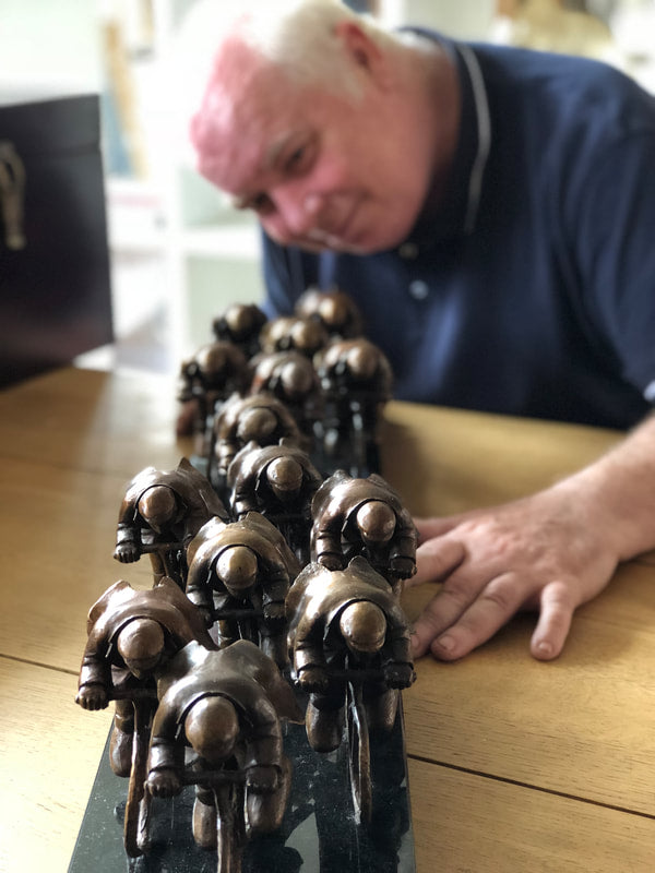 Mackenzie Thorpe The Race Bronze Sculpture - The Acorn Gallery, Pocklington