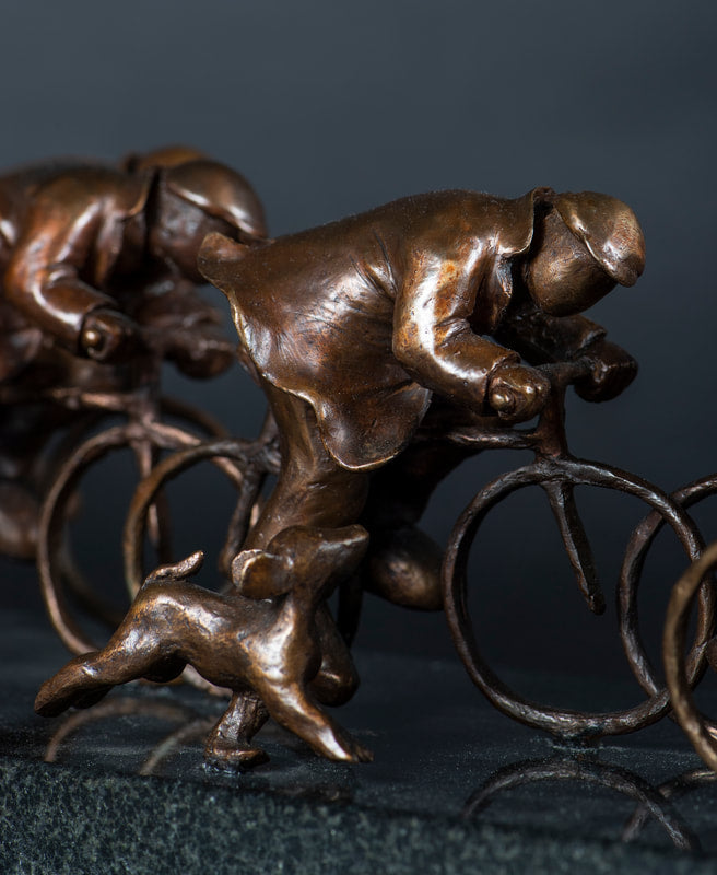 Mackenzie Thorpe The Race Bronze Sculpture - The Acorn Gallery, Pocklington