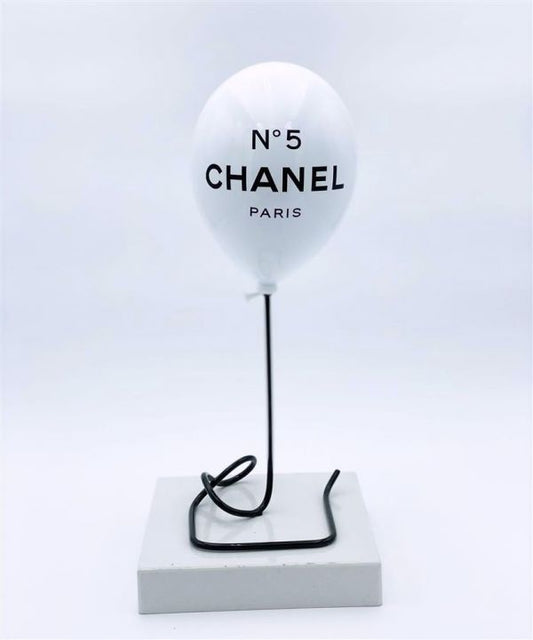 Naor Chanel White Balloon II Original Sculpture - The Acorn Gallery, Pocklington