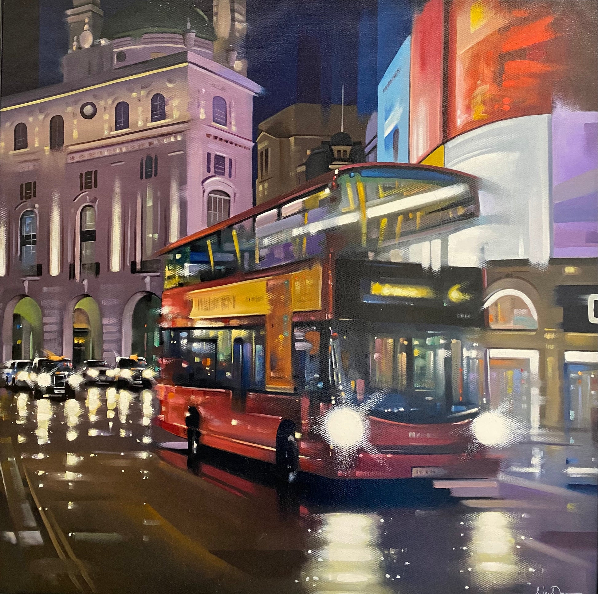 Neil Dawson Piccadilly Bus Original - The Acorn Gallery, Pocklington