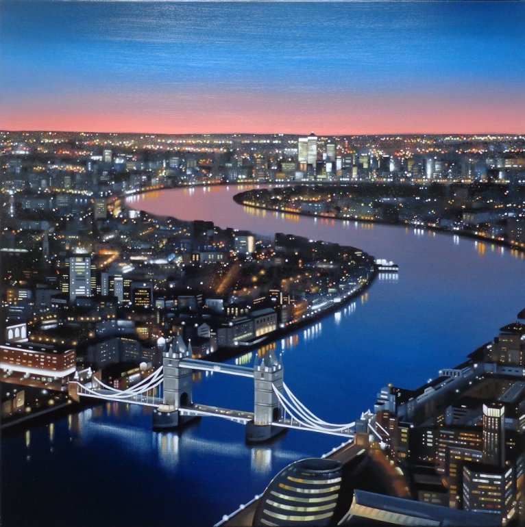 Neil Dawson View From The Shard Canvas - The Acorn Gallery, Pocklington