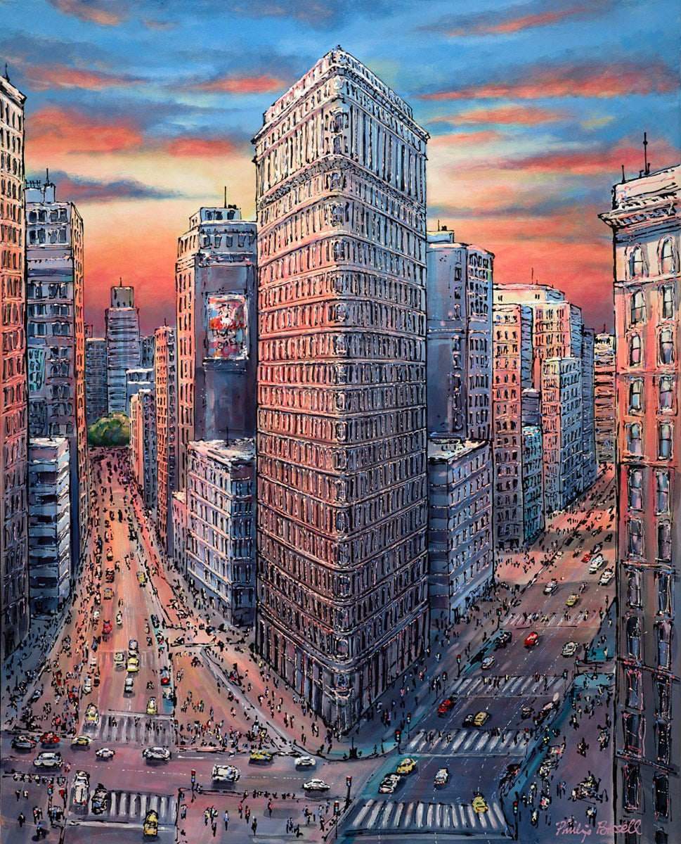 Phillip Bissell Flatiron New York Evening Original - The Acorn Gallery, Pocklington