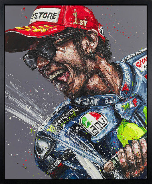 Paul Oz Champagne Rossi Hand Embellished Canvas - The Acorn Gallery, Pocklington