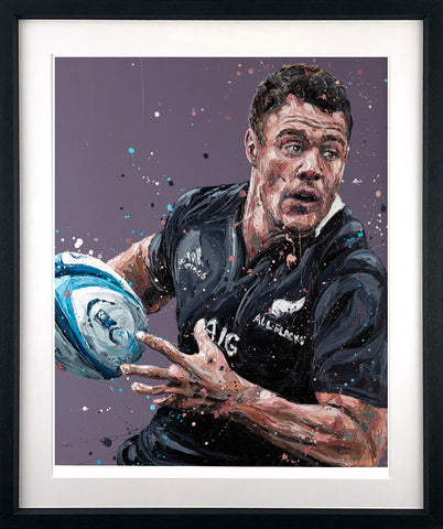 Portrait of Dan Carter Rugby Player by Paul Oz
