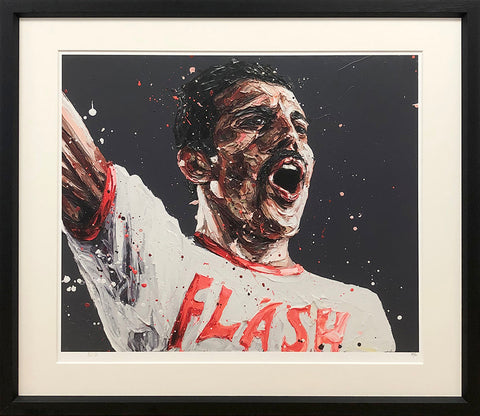 Flash (Freddy Mercury) Paper Print by Paul Oz