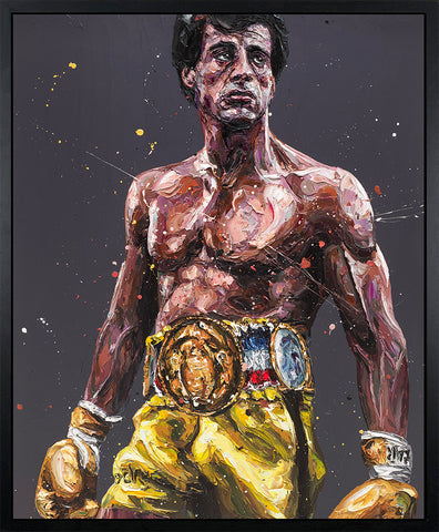 Rocky Hand Embellished Canvas by Paul Oz