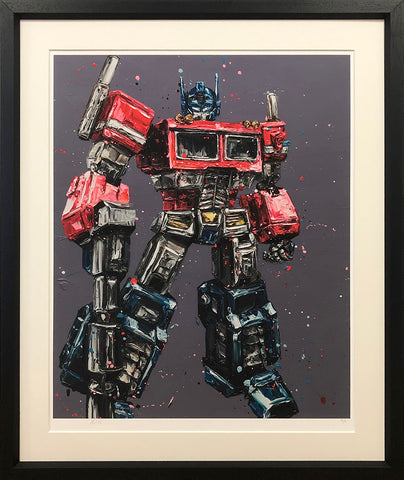 Transform And Roll Out (Optimus Prime/Transformers) Paper Print by Paul Oz