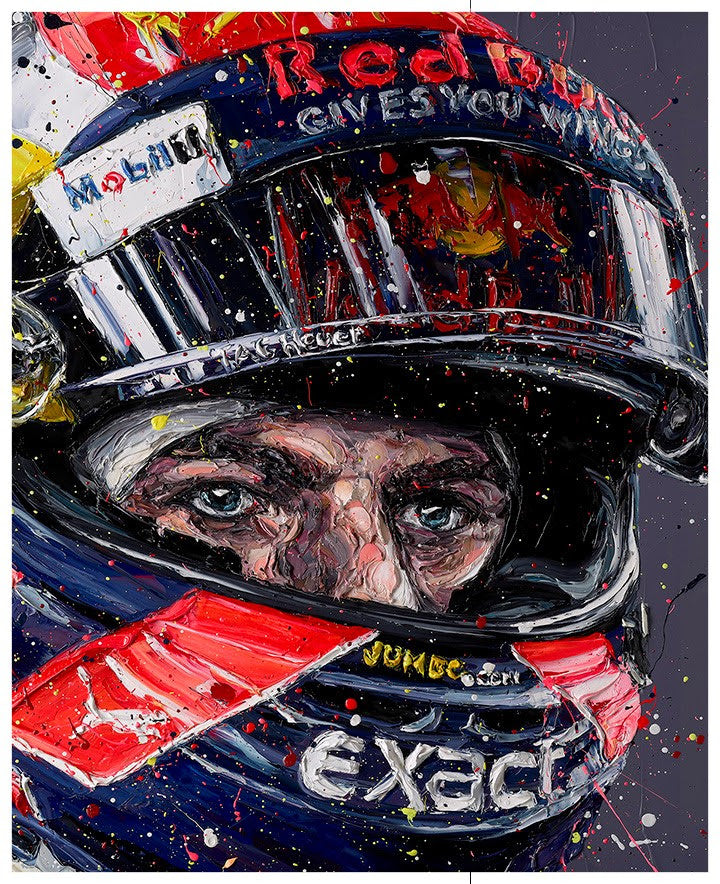 Paul Oz Simply Lovely - Max Verstappen Paper Print - The Acorn Gallery, Pocklington