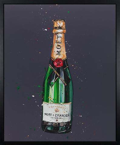 Vintage (Moet And Chandon Champagne)  Hand Embellished Canvas by Paul Oz
