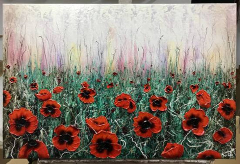 Poppy Field Original by Robert Cox *SOLD*