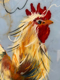 Walking the Walk (Rooster) Original by Rozanne Bell *SOLD*