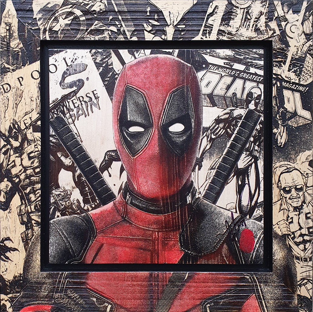 Rob Bishop Deadpool Embellished Frame - The Acorn Gallery, Pocklington