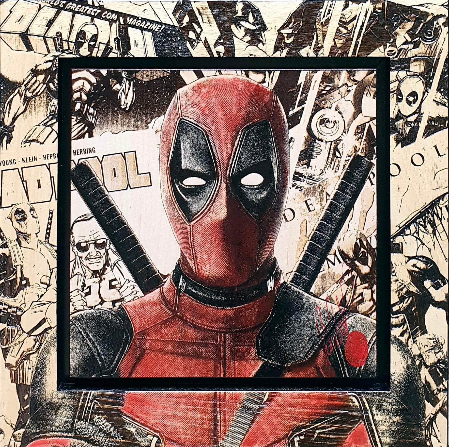 Deadpool Photo Frame Note Rob Bishop Deadpool Embellished Frame - The Acorn Gallery, Pocklington