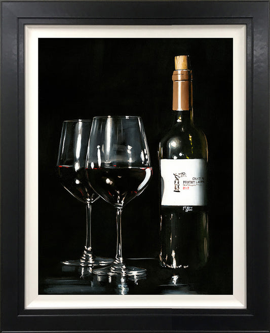 Richard Blunt Partners In Wine Hand Embellished Canvas  - The Acorn Gallery, Pocklington