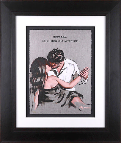 In One Kiss Sketch (If These Walls Could Talk Collection) by Richard Blunt-Limited Edition Print-Richard-Blunt-artist-The Acorn Gallery