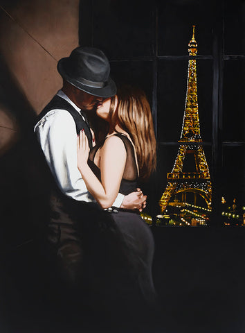 Midnight In Paris (Harmony Dark Collection) by Richard Blunt-Limited Edition Print-Richard-Blunt-artist-The Acorn Gallery