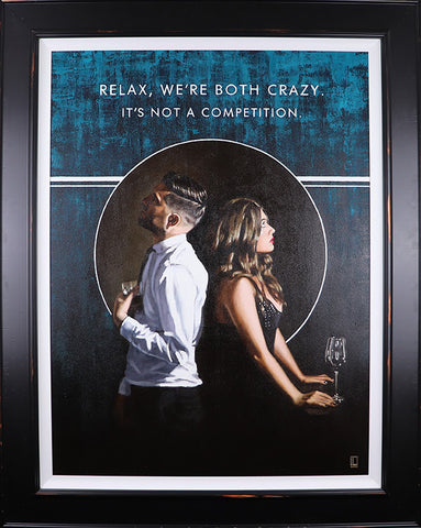 Relax, We're Both Crazy (If These Walls Could Talk Collection) by Richard Blunt-Limited Edition Print-Richard-Blunt-artist-The Acorn Gallery