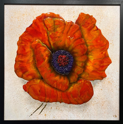 Papavero (Poppy) Original by Robert Cox *NEW*-Original Art-The Acorn Gallery