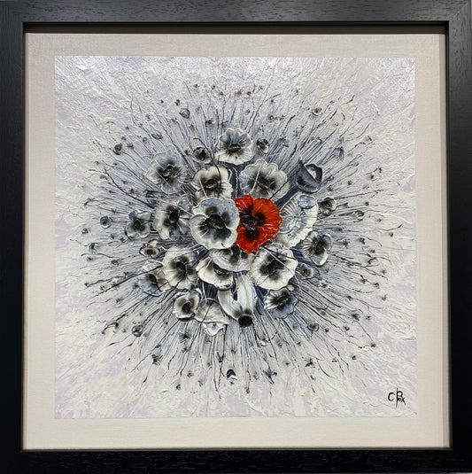 Poppy Spot One Silver Original by Robert Cox - The Acorn Gallery, Pocklington