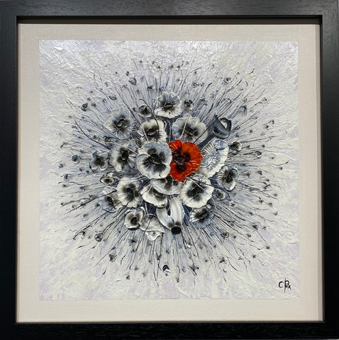 Poppy Spot One Silver Original by Robert Cox *NEW*-Original Art-The Acorn Gallery