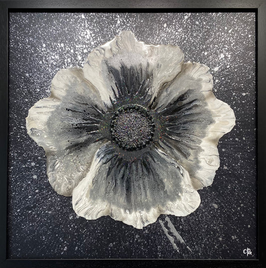 Silver Dream Poppy Original by Robert Cox - The Acorn Gallery, Pocklington