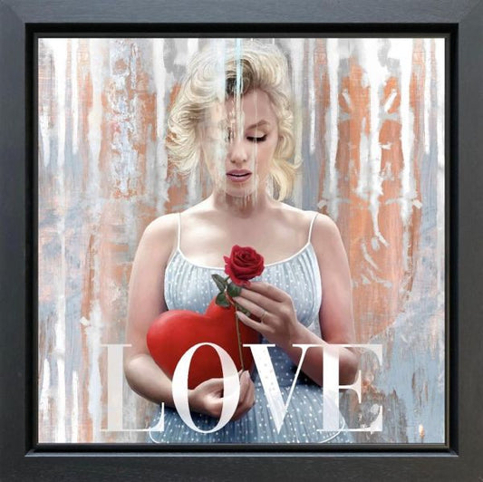 Sannib Love Lasts Forever Marilyn Monroe Hand Embellished Canvas - The Acorn Gallery, Pocklington 