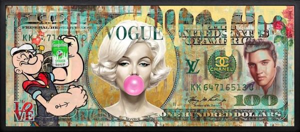 Sannib The Dollar Monroe On Aluminium - The Acorn Gallery, Pocklington