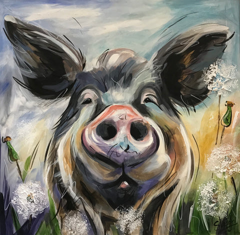 Florrie (Pig) ORIGINAL by Susan Leigh *SOLD*