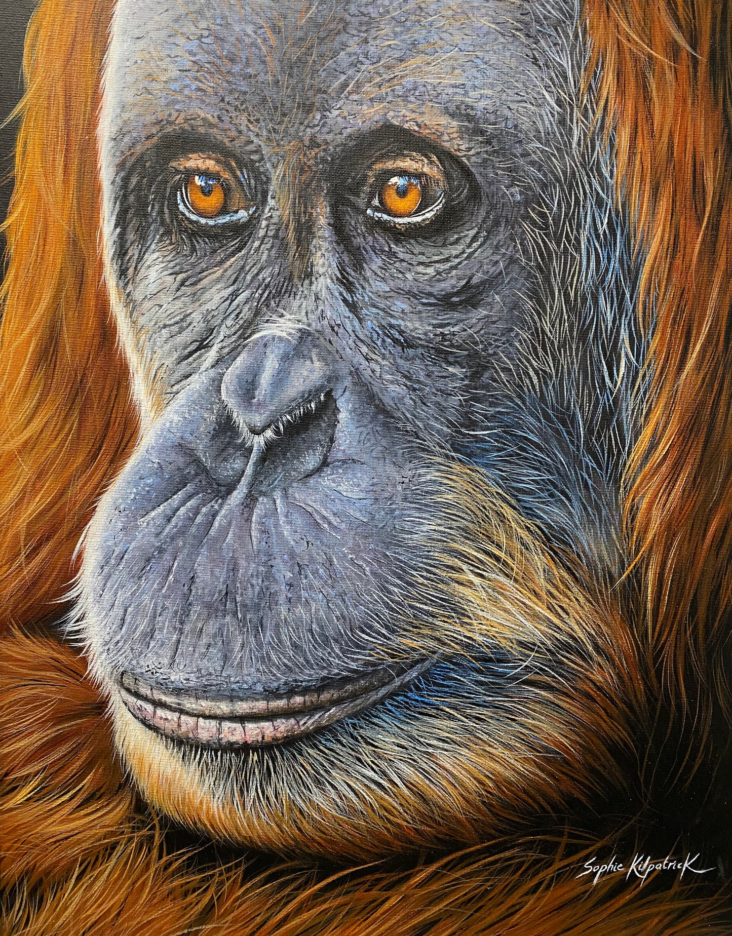 Suki Orangutan Original by Sophie Kilpatrick - The Acorn Gallery, Pocklington