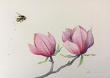 Magnolia And The Bee Original by Sarah Louise Ewing *SOLD*