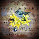 Glad Tidings (Nuthatch) Original by Sarah Louise Ewing *SOLD*