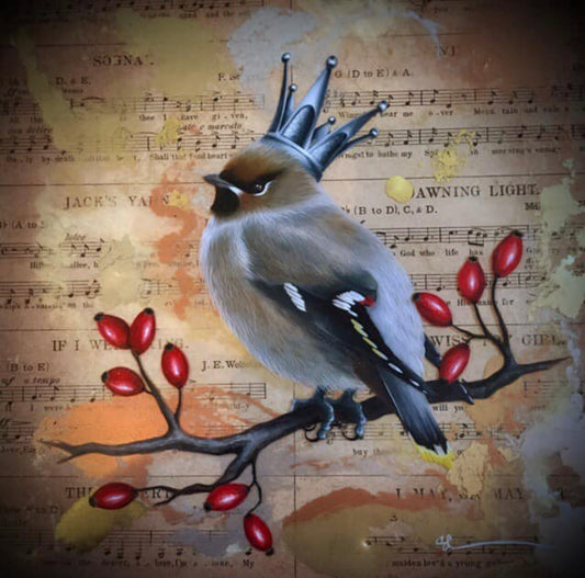 Pax Tibi Original by Sarah Louise Ewing. A beautifully detailed original painting. Wider bird collection available. Safe secure UK Delivery. Visit Us or Shop Online.