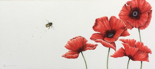 Remembrance Original by Sarah Louise Ewing. A beautifully framed painting with intricate detail. More Birds Available. Secure UK Delivery. Shop Online.