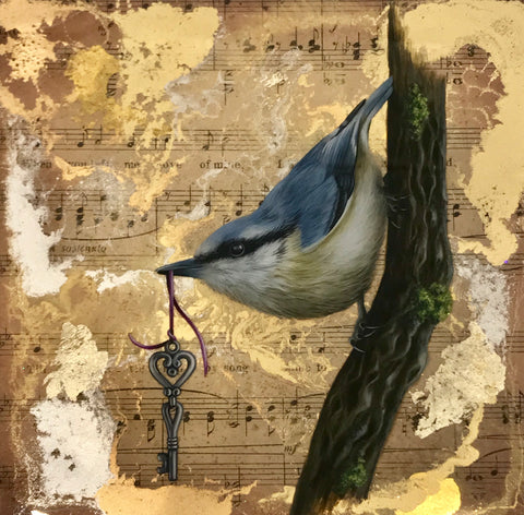 Trust (Nuthatch) Original by Sarah Louise Ewing *SOLD*
