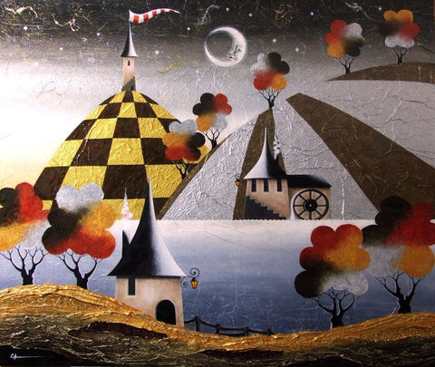 Under The Slumbering Moon Original by Sarah Louise Ewing *SOLD*