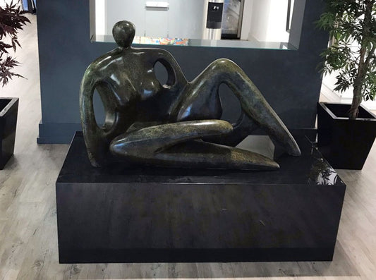 Monumental Reclining Nude Bronze Sculpture by Steven Lovatt