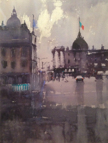Paris I Bell Tower ORIGINAL by Steve Rigby *SOLD*