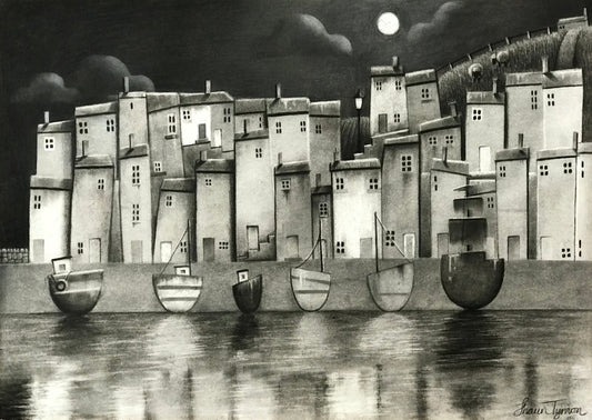 Shaun Tymon Moonlight Reflections Original - The Acorn Gallery, Pocklington